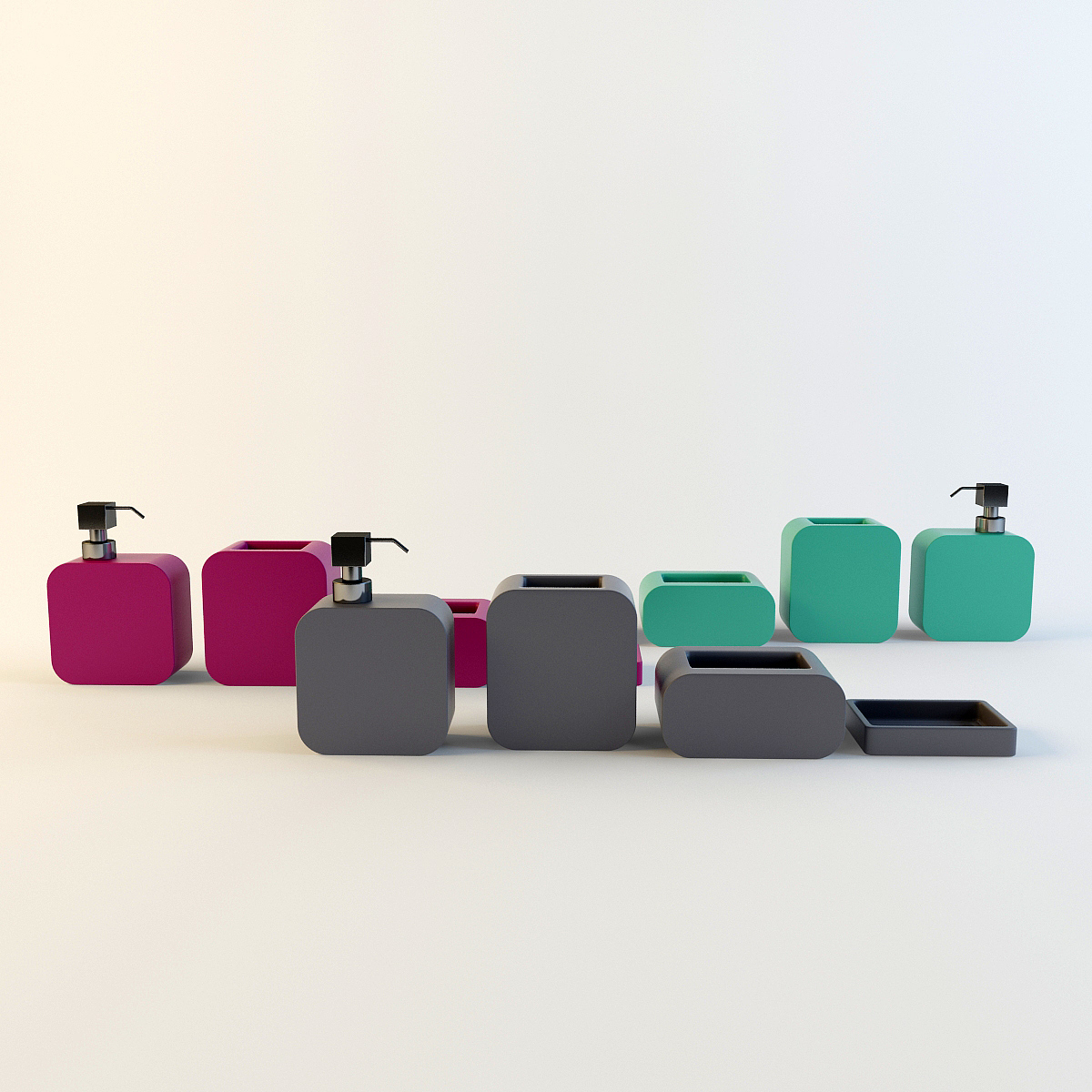 3D printing，Model rendering，Sanitary washing set box，